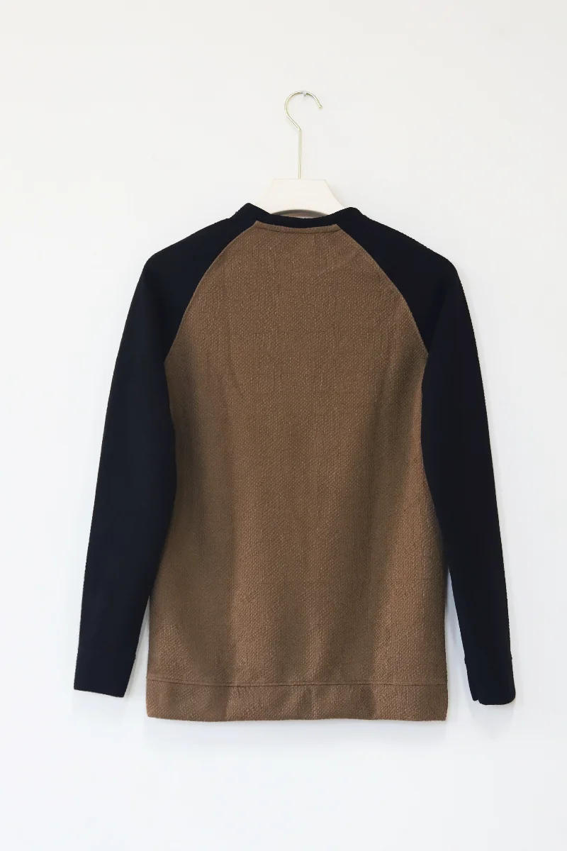 Full sleeve t-shirt(Brown with Black)